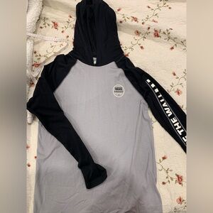 Vans Black and Gray Hooded Graphic Tee